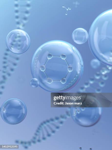 biotechnology molecular structure - structure moléculaire photos et images de collection