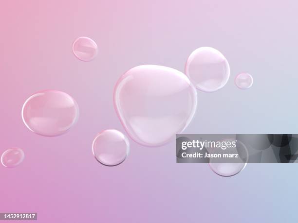 three dimensional color transparent balloon - herbal water stock-fotos und bilder