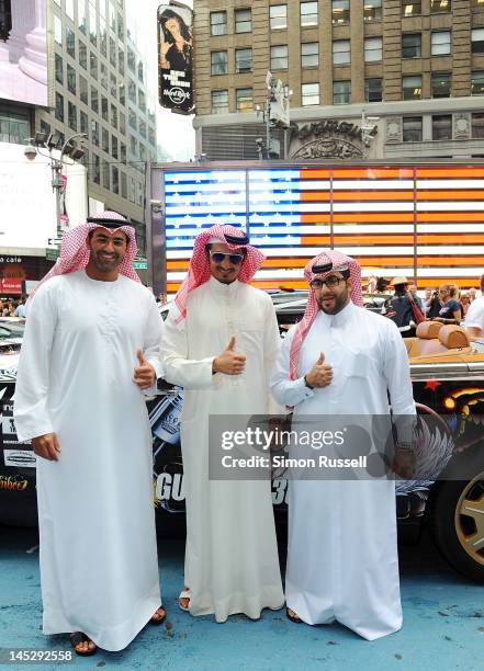Racing Team Habibeez attends The 14th Annual Gumball 3000 Rally Kick Off at Times Square on May 25, 2012 in New York City.