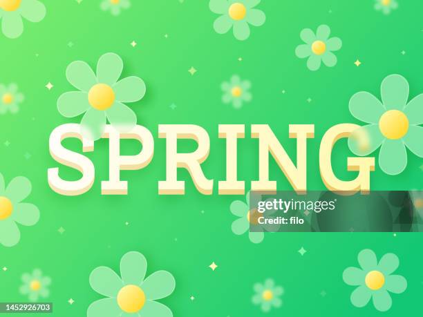 stockillustraties, clipart, cartoons en iconen met spring flowers modern background - equinox