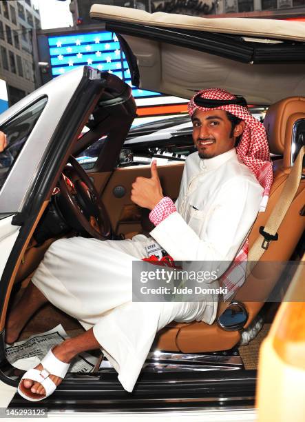 Entrepreneur Moe Al Thani attends The 14th Annual Gumball 3000 Rally Kick Off at Times Square on May 25, 2012 in New York City.