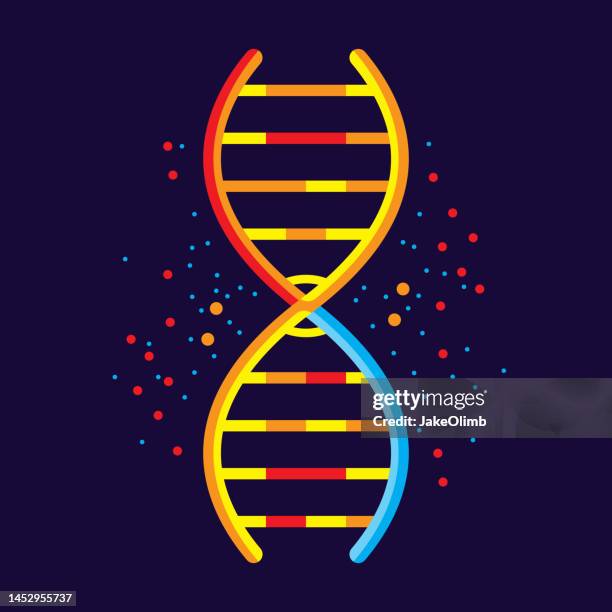 dna strand flat style - virus mutation stock illustrations
