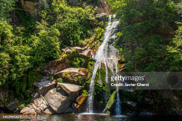 big waterfall ("cascada grande"). la cumbrecita, cordoba, argentina. - cordoba province argentina stock pictures, royalty-free photos & images