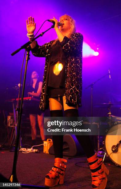 Singer Katie Stelmanis of Austra performs live during the Melt Weekender Festival at the Astra on May 25, 2012 in Berlin, Germany.