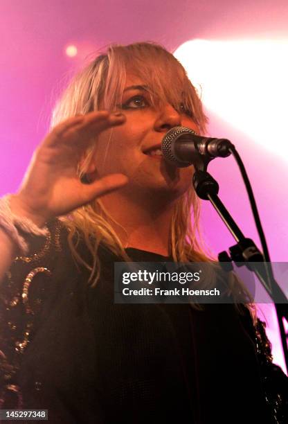 Singer Katie Stelmanis of Austra performs live during the Melt Weekender Festival at the Astra on May 25, 2012 in Berlin, Germany.