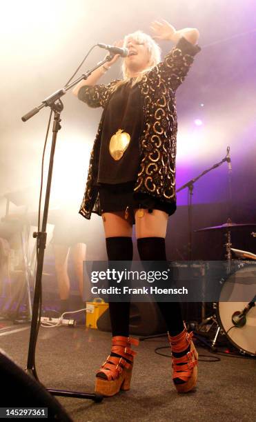 Singer Katie Stelmanis of Austra performs live during the Melt Weekender Festival at the Astra on May 25, 2012 in Berlin, Germany.