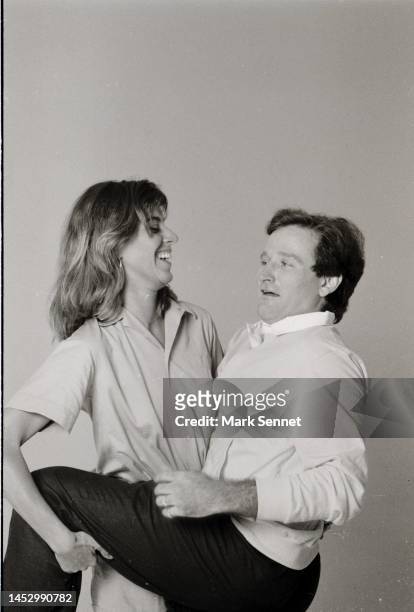 Actor and comedian Robin Williams and ex-wife Actress Valerie Velardi pose for a portrait in 1978 in Los Angeles, California.
