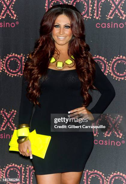 Tracy DiMarco from "Jerseylicious" visits Parx Casino on May 25, 2012 in Bensalem, Pennsylvania.