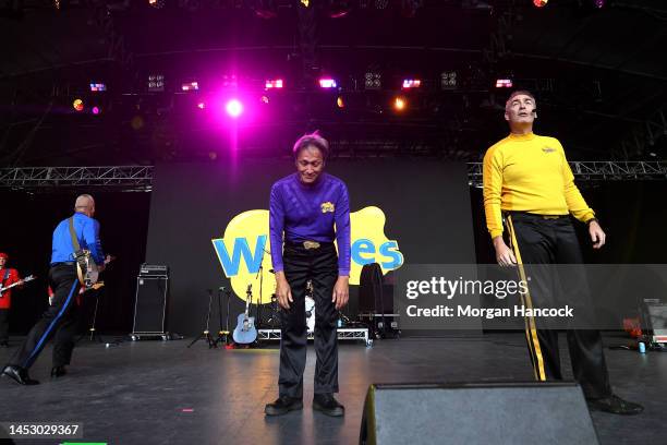 Jeff Fatt of The Wiggles performs on stage during Falls Festival Melbourne at Sidney Myer Music Bowl on December 29, 2022 in Melbourne, Australia.