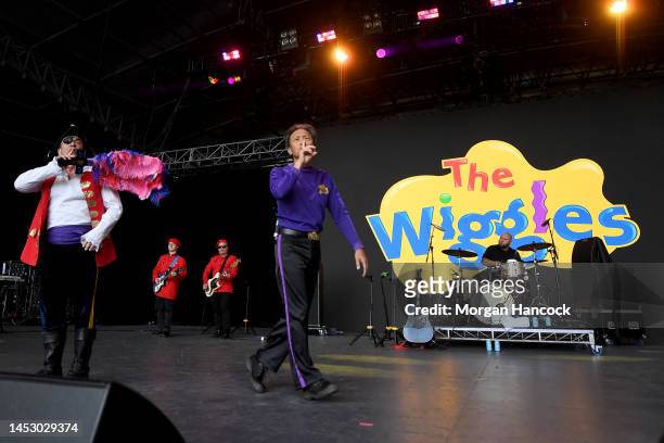 Jeff Fatt of The Wiggles performs on stage during Falls Festival Melbourne at Sidney Myer Music Bowl on December 29, 2022 in Melbourne, Australia.