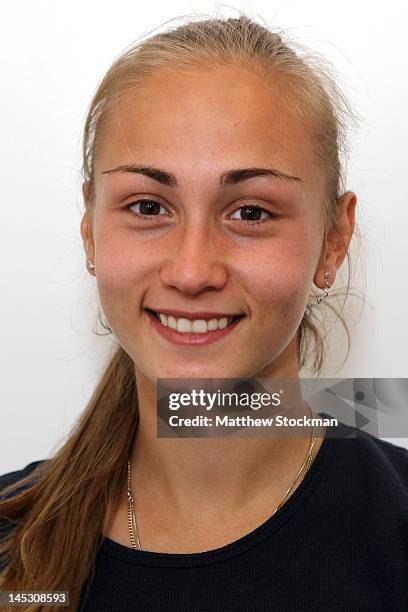 Aleksandra Krunic poses for a head shot at Roland Garros on May 23, 2012 in Paris, France.