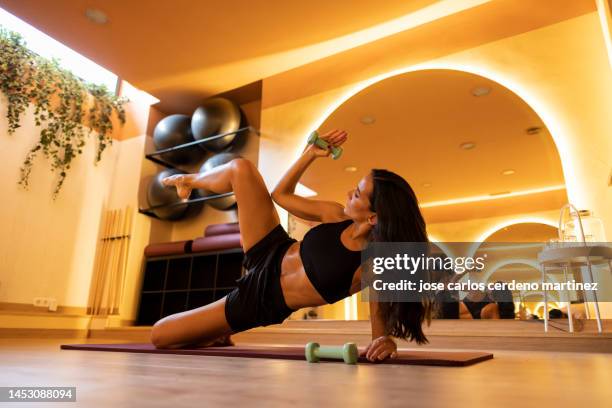 Pilates poses hi-res stock photography and images - Alamy