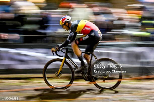 Wout Van Aert of Belgium and Team Jumbo - Visma competes during the 46th Superprestige Cyclocross Diegem 2022 - Men's Elite / #Superprestige2023 / on...