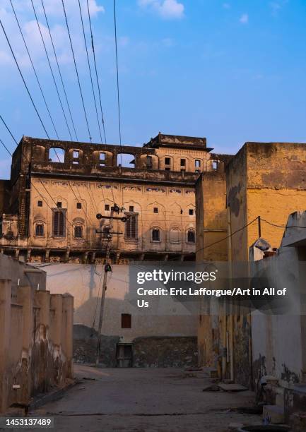 Old historic haveli, Rajasthan, Mandawa, India on November 7, 2022 in Mandawa, India.