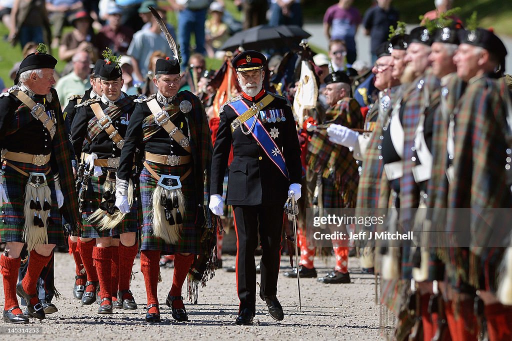 Highlanders Parade During The Blair Atholl Highland Games