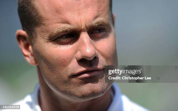 Goalkeeper Shay Given of Ireland during the International Friendly between Republic of Ireland and Bosnia at the AVIVA Stadium on May 26, 2012 in...