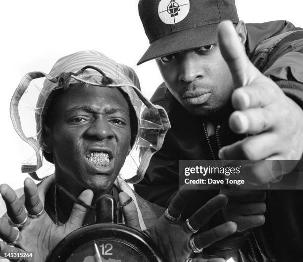 American rappers Flava Flav and Chuck D of Public Enemy, London, UK, June 1997.