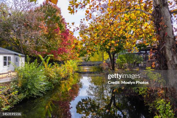 delaware and raritan canal walk 003 - lambertville nj stock-fotos und bilder