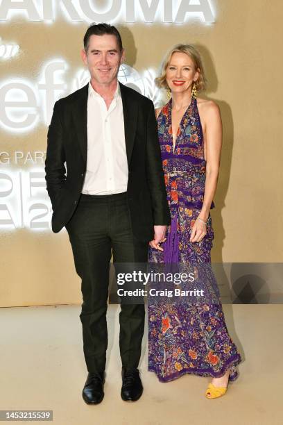 Billy Crudup and Naomi Watts attend the LuisaViaRoma for UNICEF Winter Gala at Emeraude on December 29, 2022 in St Barths.