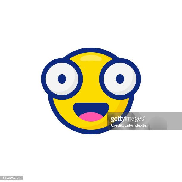 emoticon with cute big eyes - compassionate eye stock illustrations
