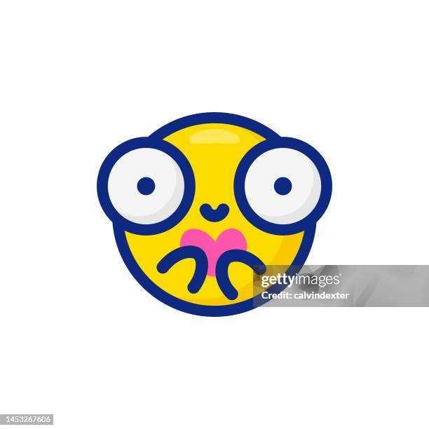 bildbanksillustrationer, clip art samt tecknat material och ikoner med emoticon with cute big eyes - compassionate eye