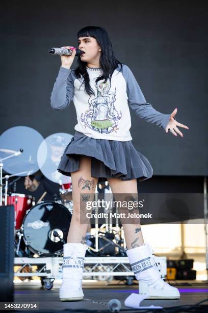 Benee performs at Wildlands Festival 2022 on December 30, 2022 in Perth, Australia.