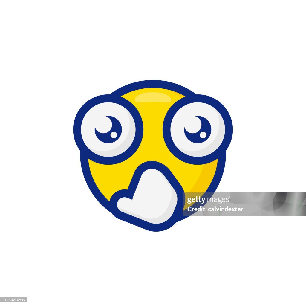 Emoticon with cute big eyes