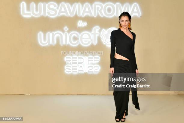 Rebecca Donaldson attends the LuisaViaRoma for UNICEF Winter Gala at Emeraude on December 29, 2022 in St Barths.