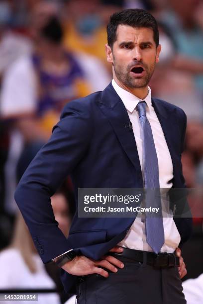 Kevin Lisch assistant coach of the Kings during the round 13 NBL match between Sydney Kings and Tasmania JackJumpers at Qudos Bank Arena on December...