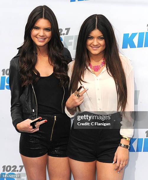 Kendall Jenner and Kylie Jenner attend 102.7 KIIS FM's Wango Tango at The Home Depot Center on May 12, 2012 in Carson, California.