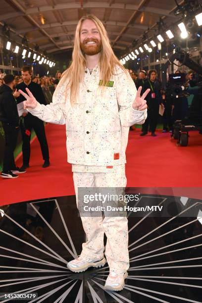 Sam Ryder during the MTV Europe Music Awards 2022 held at PSD Bank Dome on November 13, 2022 in Duesseldorf, Germany.