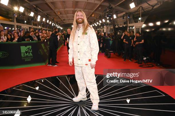 Sam Ryder during the MTV Europe Music Awards 2022 held at PSD Bank Dome on November 13, 2022 in Duesseldorf, Germany.
