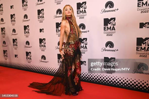 Rita Ora during the MTV Europe Music Awards 2022 held at PSD Bank Dome on November 13, 2022 in Duesseldorf, Germany.