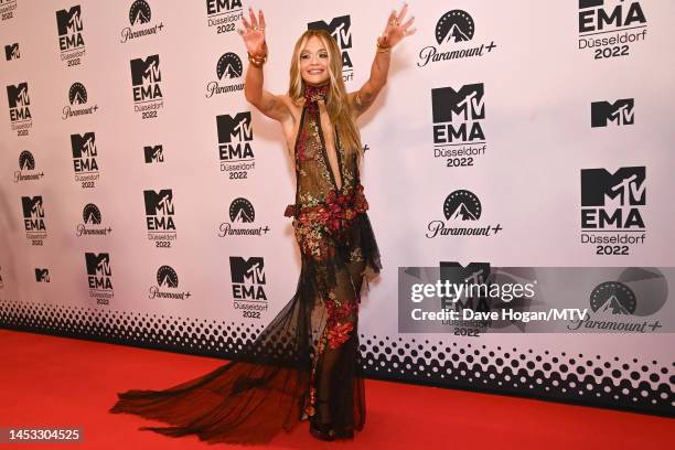 Rita Ora during the MTV Europe Music Awards 2022 held at PSD Bank Dome on November 13, 2022 in Duesseldorf, Germany.
