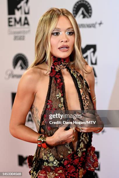 Rita Ora during the MTV Europe Music Awards 2022 held at PSD Bank Dome on November 13, 2022 in Duesseldorf, Germany.