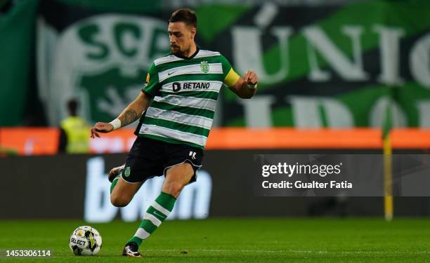 Sebastian Coates of Sporting CP in action during the Liga Bwin match between Sporting CP and Pacos de Ferreira at Estadio Jose Alvalade on December...