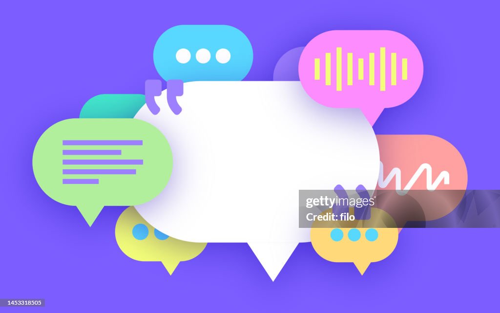 話すスピーチバブル会話チャットディベート