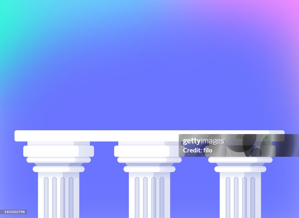 Fondo de pedestal de columna clásica