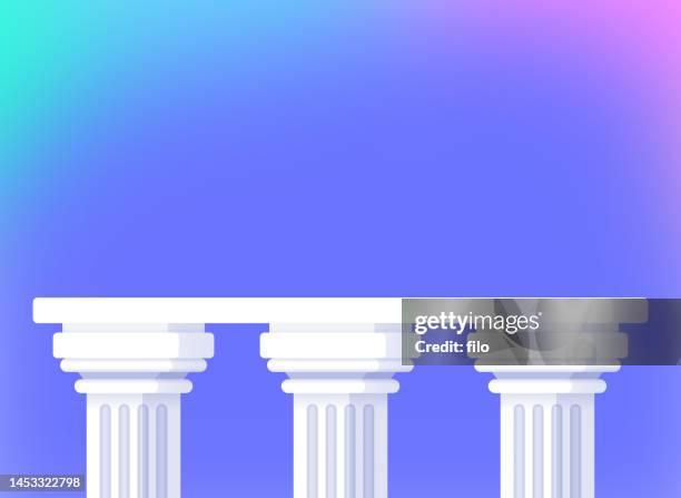 classical column pedestal background - architectural column stock illustrations