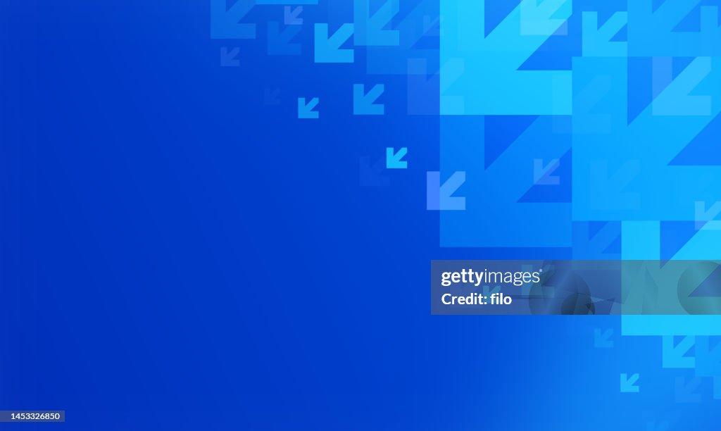Blue Arrow Direction Glow Edge Abstract Background