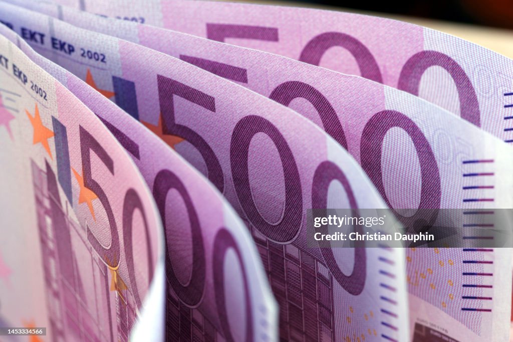 Five Hundred Euros Banknotes.