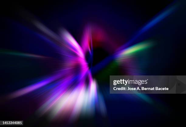 pink and blue abstract background with elliptical shaped light trails. - effetto luminoso foto e immagini stock