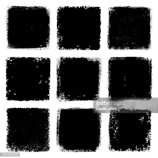 ilustraciones, imágenes clip art, dibujos animados e iconos de stock de grunge cuadrados - black square