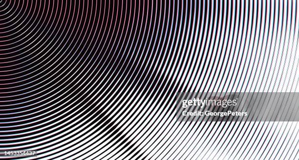 abstract background with concentric stripes and glitch technique - moire texture stock illustrations