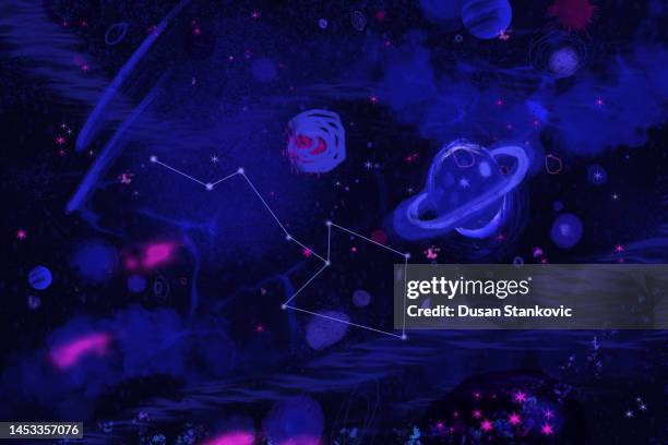 planets, stars, asteroids, nebulas and comets. - venus atmosphere stock illustrations