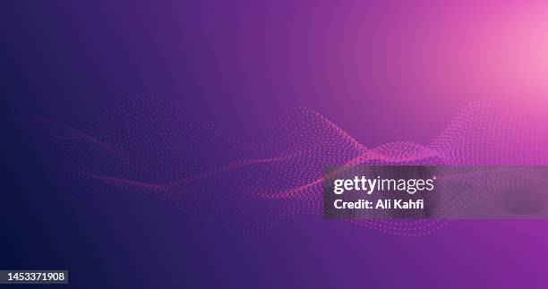 abstract waving particle technology background - particles stock illustrations