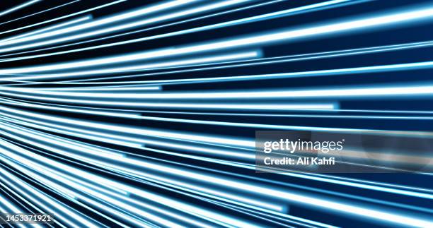 abstract light speed background - motion blur road stock illustrations