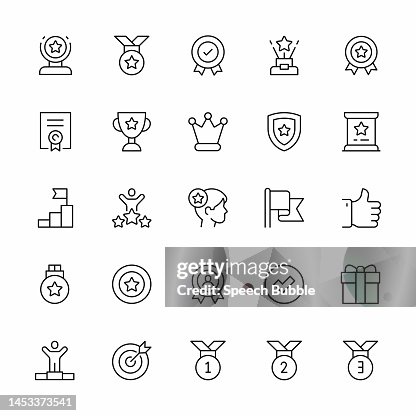 Awards-Linien-Icon-Set. Awards-Linien-Icon-Set.