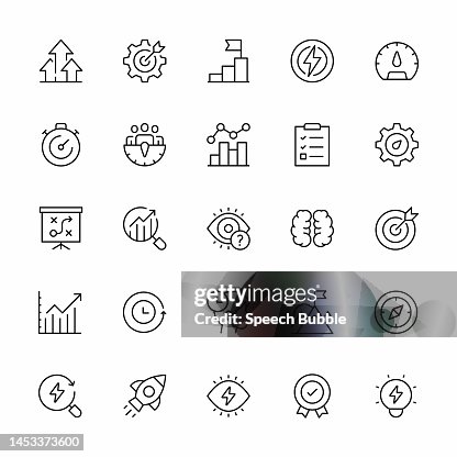 Performance Line Icon Set. Performance Line Icon Set.