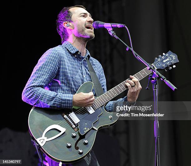 James Mercer of The Shins performs as part of Day 2 of the Sasquatch! Music Festival at the Gorge Amphitheatre on May 26, 2012 in George, Washington.